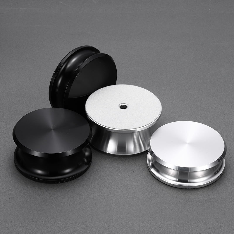 MECCANIXITY Record Weight Stabilizer, 355g/13oz Anodized Aluminum Turntable Weight Clamps 3'' x 1.4'' Vinyl Disc Stabilizer Vibration Dampener for LP Player HiFi Turntable, Silver 13oz (3"×1.4")