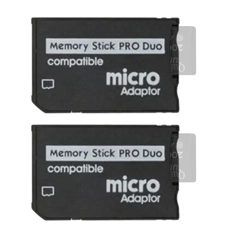 Skywin Memory Stick Pro Duo Adapter - 2 Pack Card Reader for PSP Memory Card Duo Adapter, Easy-to-Use Card Holder Compatible with Playstation Card, Camera, or Handycam PRO-DUO