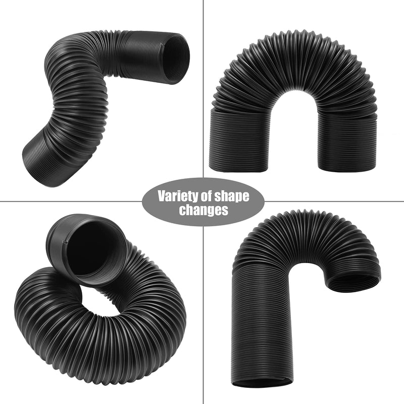  [AUSTRALIA] - Cold Air Intake Pipe, 3" Air Duct Hose, Universal Adjustable Car Cold Air Intake System Hose, High Flow Flexible Turbo Inlet Tube Pipe