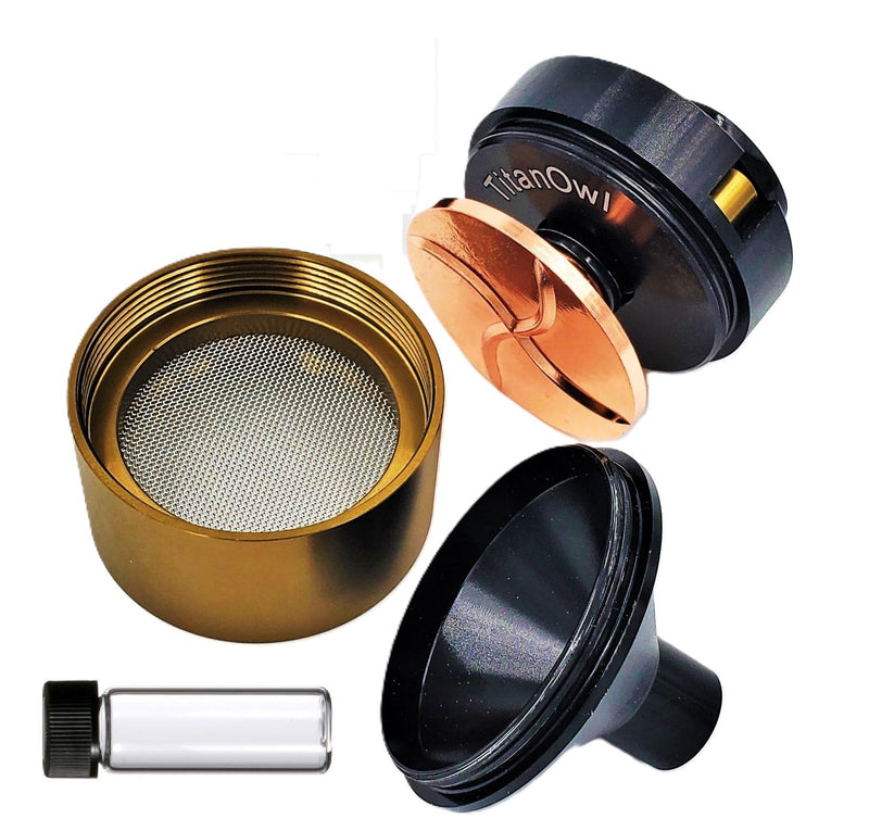 Coarse to Fine Spice Mill, Black and Gold Color