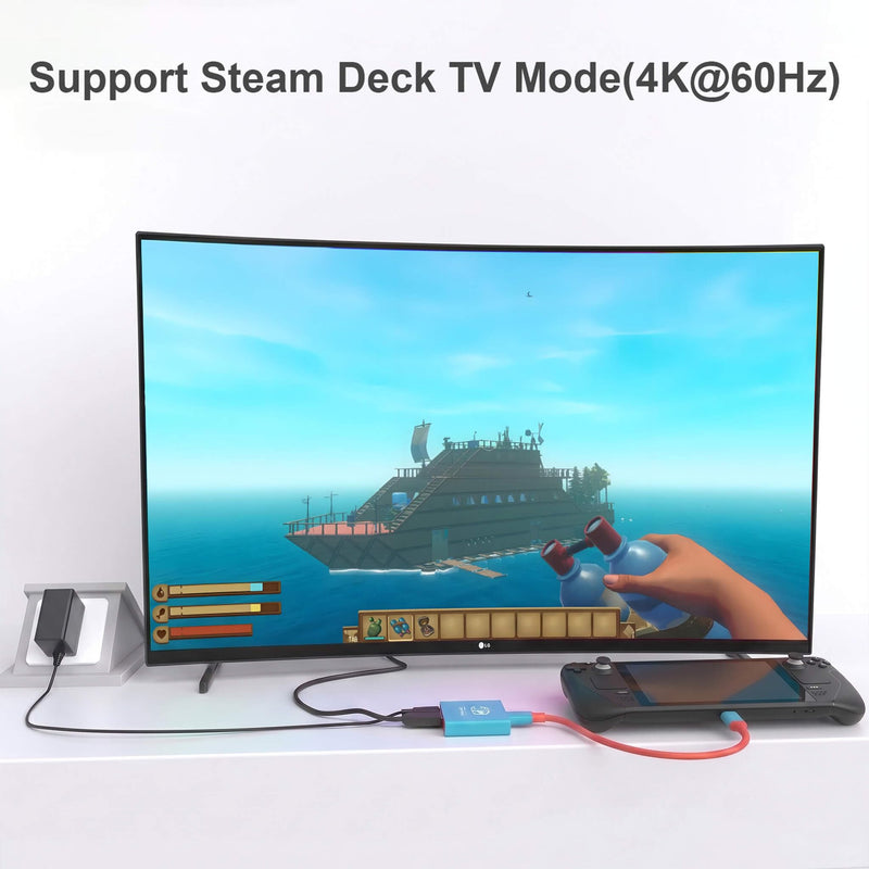 Switch Dock, Portable TV Docking Station Compatible with Steam Deck/ROG Ally/Legion GO, 3-in-1 Switch Travel Dock with HDMI 4K@60Hz, 100W Charge PD Port and USB 3.0