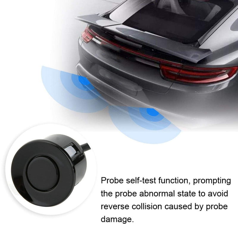 Car Reverse Backup Parking Sensor Radar System, Car Parking Sensor 12v Auto Vehicle Sound Warning Beep Alarm Buzzing Alert Universal Distance Detection Rear Reversing Assistance Reminder 30CM~150CM