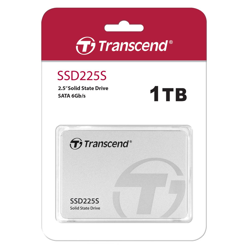 Transcend 1TB 2.5" SATA III 6Gb/s SSD, Up to 550MB/s, Compatible with PS4, Laptops, Desktops, PCs, Notebooks Upgrade, Internal Solid State Drive with SLC Cache, 3D TLC NAND, RAID Engine, LDPC Coding SSD225S