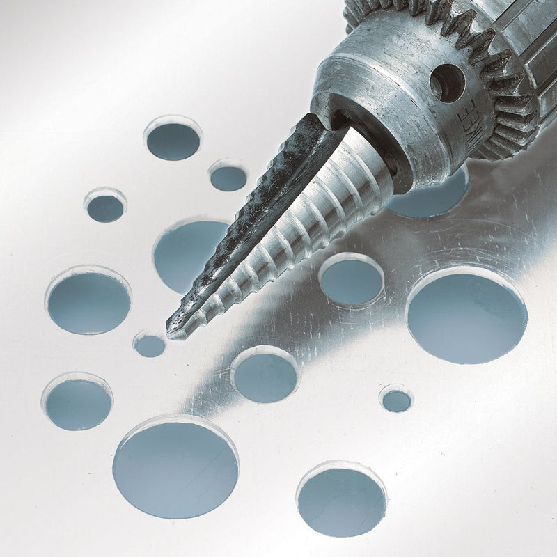 IVY Classic 09002 6-Hole Step Drill Bit, 3/16" - 1/2", 1/16" Increments, 1/Card 3/16-1/2"