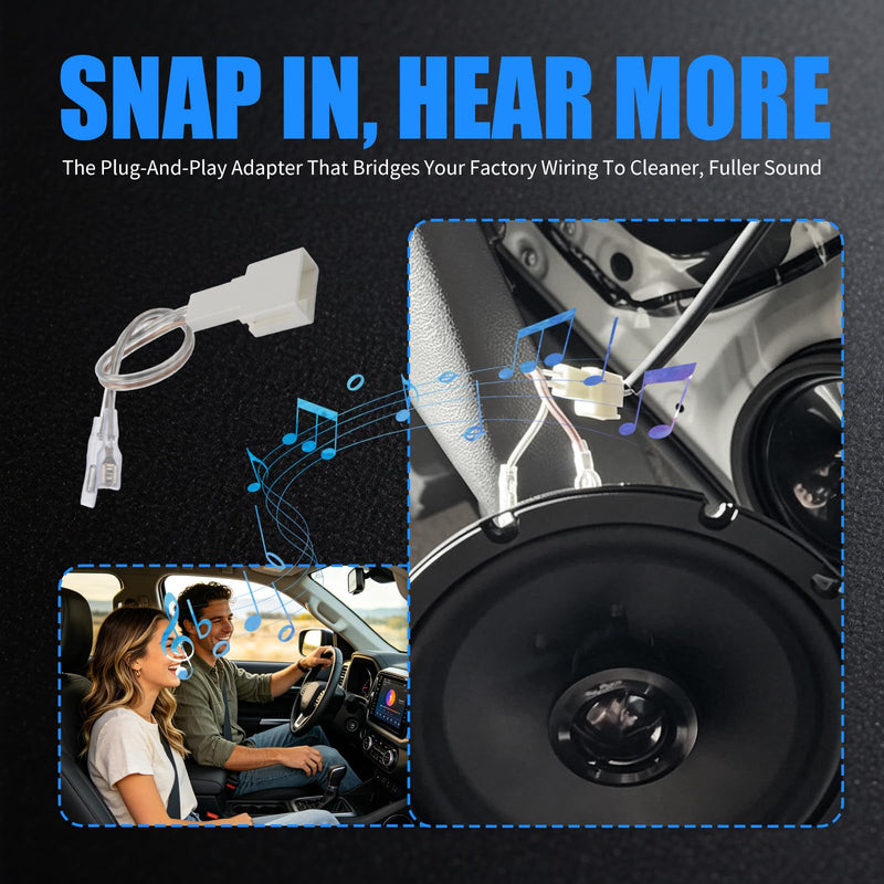 4PCS Car Door Speaker Harness Adapters for Car Speakers Upgrade | Plug‑and‑Play Speaker Adapter Harness,Car Audio & Video Wiring Harnesses Compatible with Toyota/Scion/Subaru/Lexus