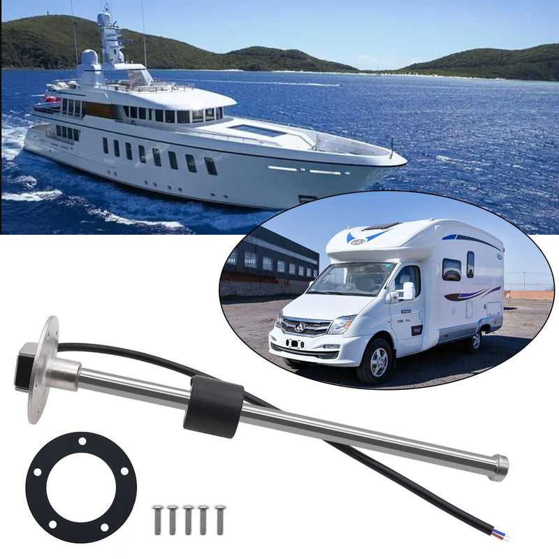 Geloo 240-33ohms 6" Marine Sending Units Boat Fuel Sending Unit Fuel Gas Tank Sender Fuel Sending Unit Fuel Level Gauge Sensor Water Gauge Sensor Gas Tank Sender (150mm) for Water Fuel Level Gauge 150MM-6inch 240-33ohm