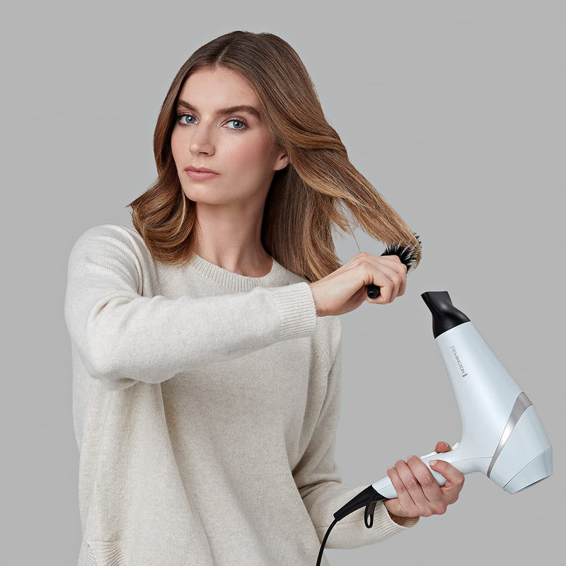  [AUSTRALIA] - Remington Hydraluxe Hair Dryer (Micro-Conditioners to Help Balance Moisture, Hydracare Temperature Setting for Healthy Hair, Diffuser, Slim Styling & Wide Concentrators, Powerful, Ionic, 2300W) AC8901 | Hydracare Temperature Setting for Healthy Hair, D...