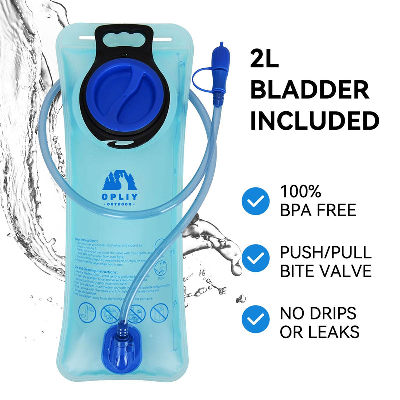  [AUSTRALIA] - Hydration Pack,Hydration Backpack with 2L Hydration Bladder Lightweight Running Water Backpack for Women Men Dark green