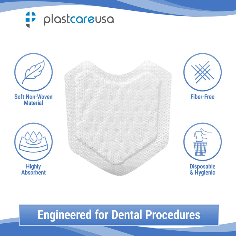 200 Dental Dry Corners, Disposable Saliva Control & Cheek Protection Pads Super Absorbent Non-Woven Padding (Cotton Roll Alternative) (Large) Large