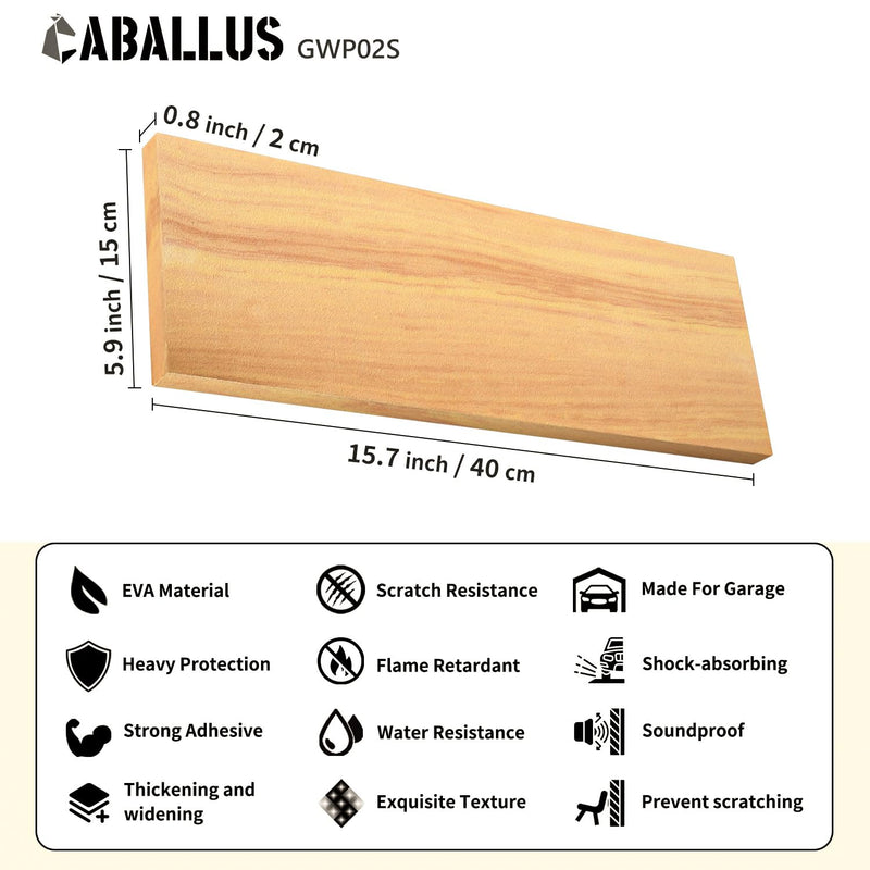 GWP02S Wood Grain Garage Wall Protector and Car Door Guard, Tool-Free Installation Parking Aid for Garage, Designed in Germany(2-Pack Wood Grain) 2-Pack Wood Grain