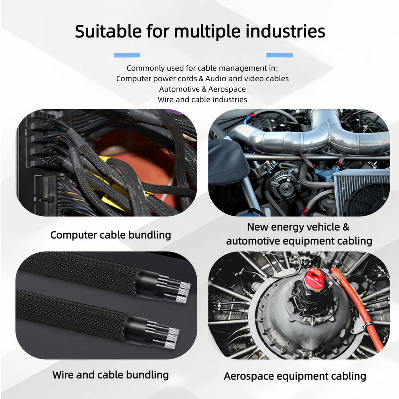 32.8 ft Nylon Hydraulic Hose Protector Sleeve Flame-Retardant, Tig Torch Cable Cover, Black Protective Cover Hose Sheath, Flexible Cutting Sheath Sleeve Management Wrap for Cord Tig (1.5 Inch Id)