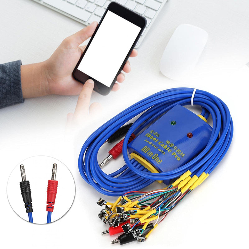 Multipurpose Phone Power Test Cable, Smart DC Power Supply Boot Control Line Cable, Current Test Cable Motherboard Repair Testing Tool for Phone