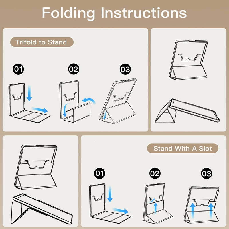 MoKo Stand Case for 11" Kindle Scribe 3rd& Colorsoft 2025, Line Flower | Premium Leather Trifold Stand Cover with Pen Slot, Auto Sleep/Wake,Water Proof