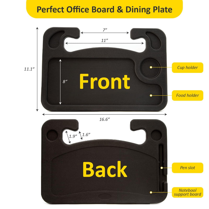 Cutequeen Car Steering Wheel Desk,Multi-Function Car Table & Computer Tray,Universal Food Tray for Most Vehicles