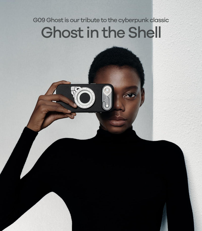Aulumu G09 Ghost Infinite 360° Magnetic Ring Grip | MagSafe Compatible | Frosted Transparent PC | Stable Dual-Sided Magnetic Attachment | Includes Handle Ring Phone Holder - Ghost Transparent