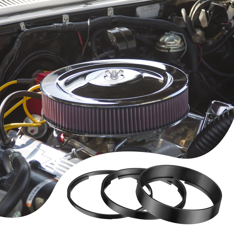 6 Pcs Air Cleaner Riser Kit Air Cleaner Carburetor Spacer Replacement Accessories 5 1/8 Inch Diameter Black Plastic Gas Filter Spacer