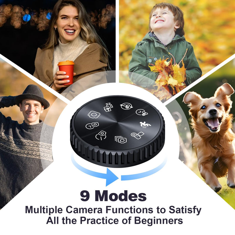 6K 64MP Digital Camera for Photography Vlogging Camera for YouTube, 180° Flip Screen, 16X Zoom Autofocus, Compact Travel Beauty Camera for Teens, with 52mm Lens, 2 Batteries, 32GB SD Card