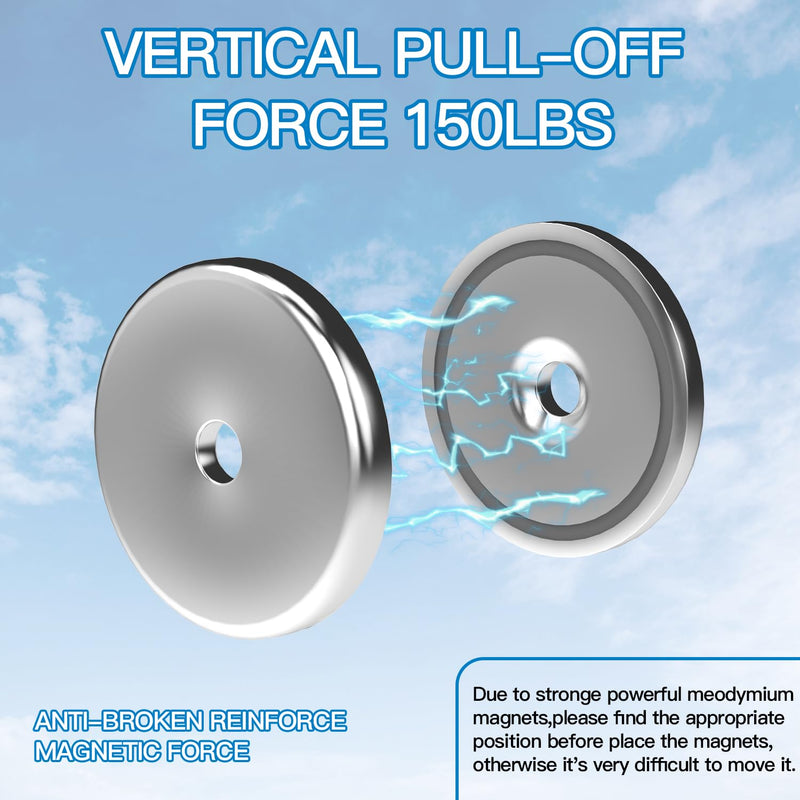 600 pounds Magnetic roof Mount for starlink,Strong Neodyminum Round Magnet mounting kit for starlink V2(Gen2) Dish,Each Magnet with 150 pounds Pull-Force for starlink Antennas Internet kit Satellite