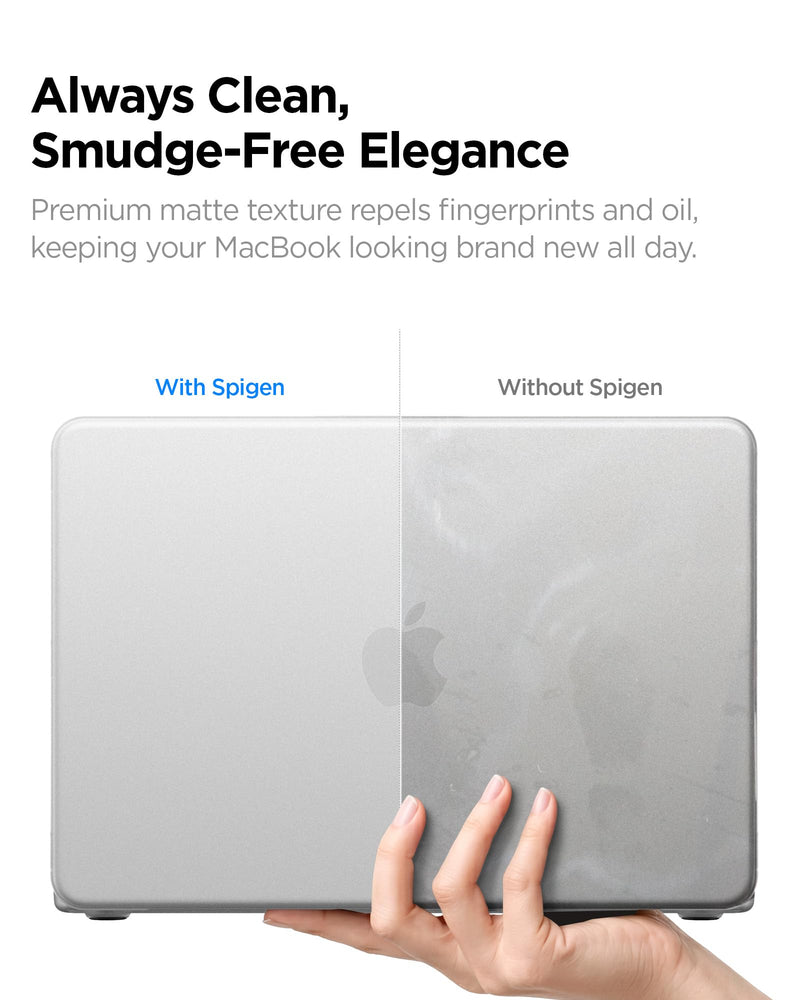 Spigen for MacBook Neo Case (2026), MacBook Neo 13-inch Case A18 Pro A3404, Air Skin Matte Finish Semi Clear Fingerprint Resistant Thin Hard Shell Cover, Frost Clear MacBook Neo 13" (A18 Pro, 2026)