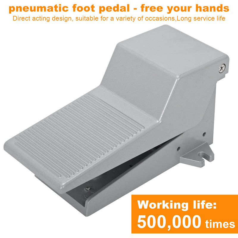 AIWFL Pneumatic Foot Pedal Valve 4F210-08G 1/4" NPT Nonslip Momentary 2 Position 5 Way Pressure Control Foot Air Switch Foot Switch