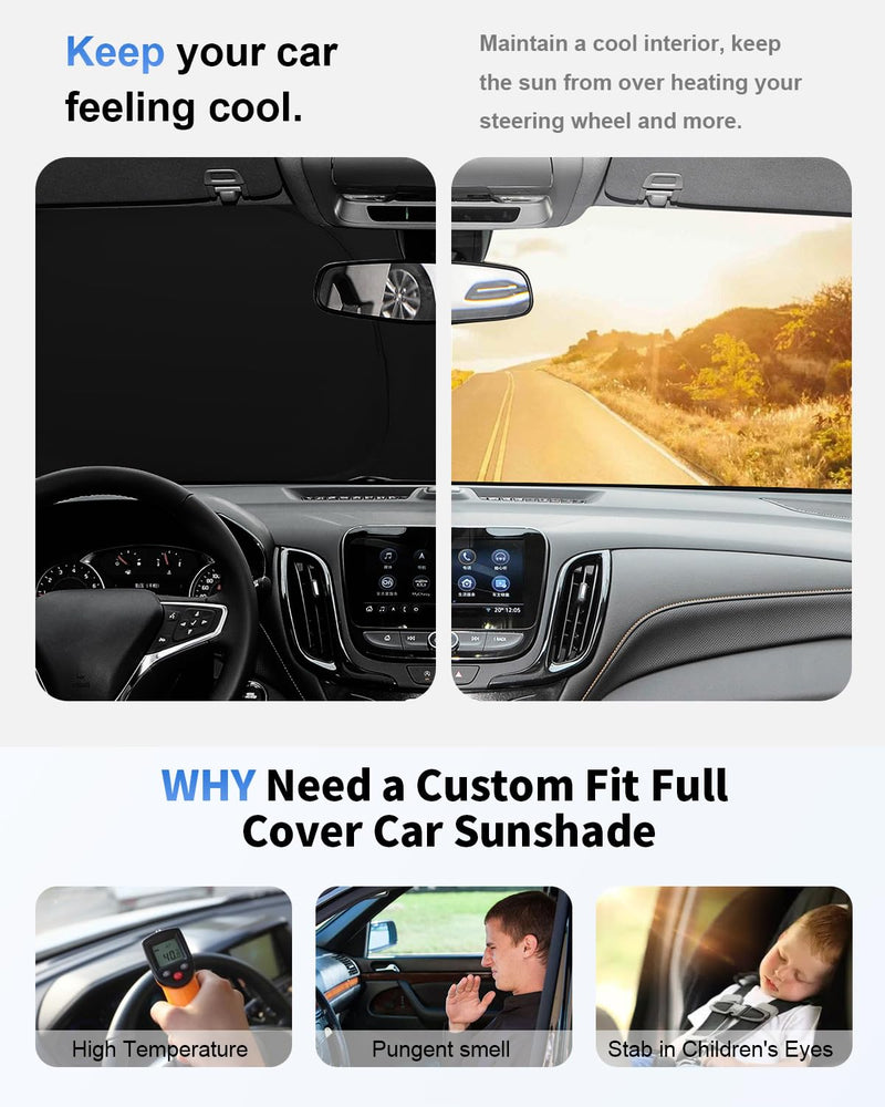 Sun Shade for Miata MX-5 Windshield Sunshade Front Window Shield Custom Fit Mazda Miata MX-5 Miata Coupe 2025 2024 2023 2022 2021-2016 Rf Grand Touring Accessories Sun Visor Protector Block UV Ray Fit Mazda 16-25 Miata MX-5