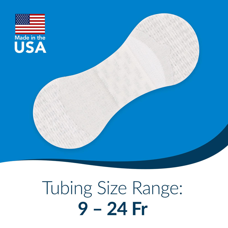 TIDI 3300M-10PK Grip-Lok Medium Securement Device ― Pack of 10 ― Catheter Stabilization Device ― White ― Flexible Material ― Low-Profile Design for Comfort― Home Healthcare ― Medical Supplies