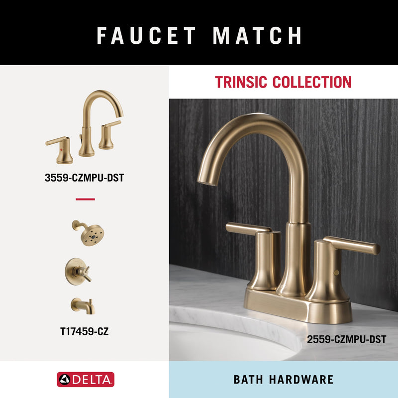 Delta Single Post Toilet Paper Holder | Champagne Bronze | Wall Mount | Trinsic Bathroom Accessories 3.31 x 7.00 x 3.31 inches