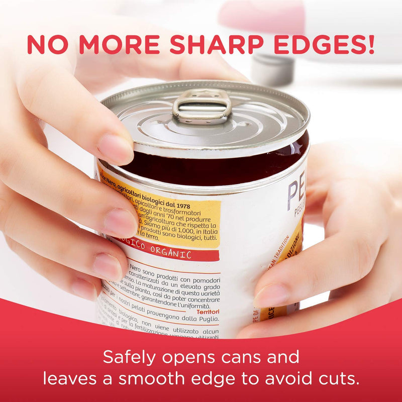 Kitchen Mama Auto Electric Can Opener: Open Your Cans with A Simple Press of Button - Automatic, Hands Free, Smooth Edge, Battery Operated, YES YOU CAN (Red) Red
