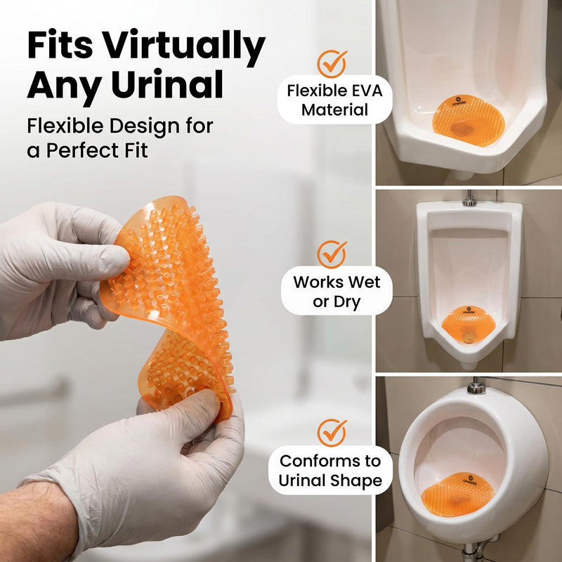 airworks AWSFUS233-BX Splash Free Urinal Screen, Sunburst, 0.22 lb, 8" Height, 6" Width, Clear (Pack of 10) Clear Sunburst