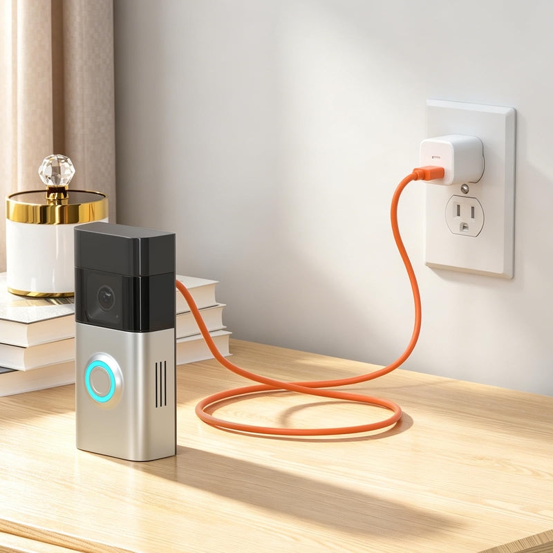 Uogw Charging Cable for Ring Enabled Video Doorbell (Released in 2020) 2/3/3 Plus/4, Ring Video Doorbell Pro/Plus,Camera Battery Charging Cable,1.6FT Durable Short Fast Charge Power Cord -2 Pack
