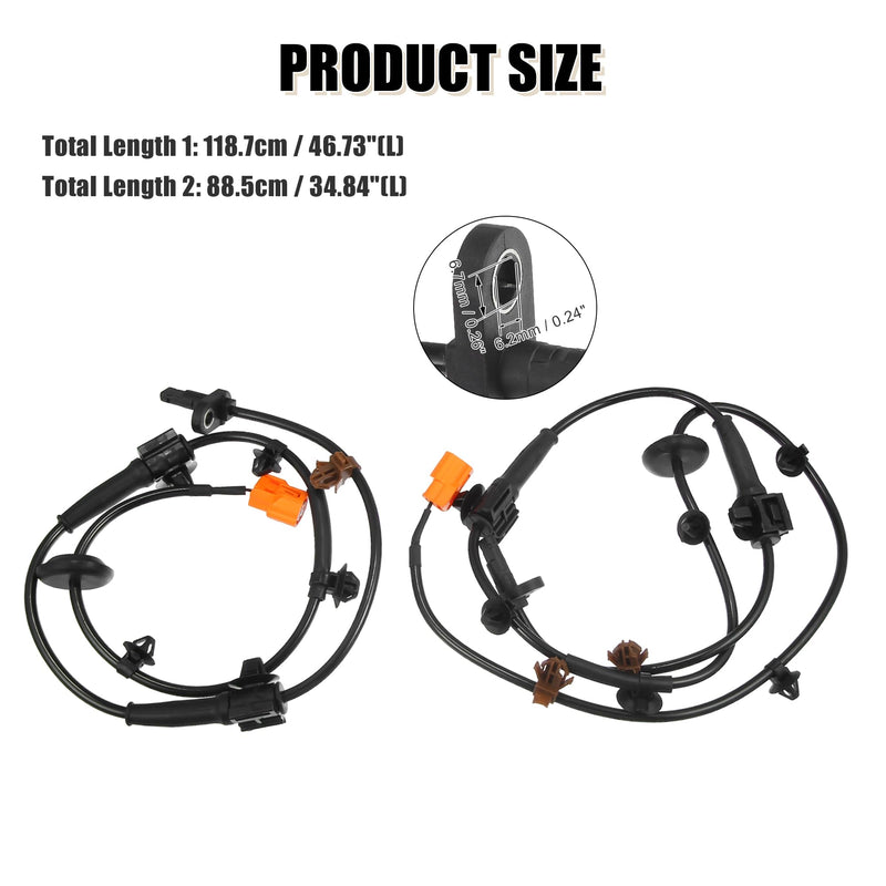 [AUSTRALIA] - uxcell 2pcs Front Left Right ABS Sensor Wheel Speed Sensor No.57450SLNA01/57455SLNA01 for Honda Fit 2007-2008 L4 1.5L