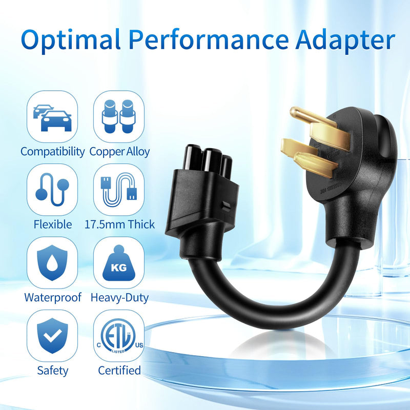 Tesla NEMA 14-50P Adapter, 250V 50 AMP NEMA 14-50P Adapter for Tesla Gen 2, Heavy-Duty 17.5mm Cable, Fast Charging for Tesla Model S, 3, X, Y - Safe and Durable 14-50P 11"