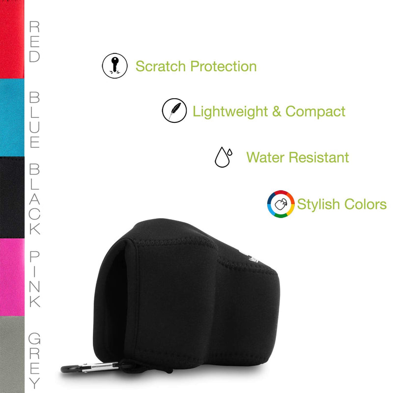 Megagear MG1036 Ultra Light Neoprene Camera Case Compatible With Canon Eos M50 Mark Iı (15-45MM), M50, M5 (15-45MM) - Black, PU Leather