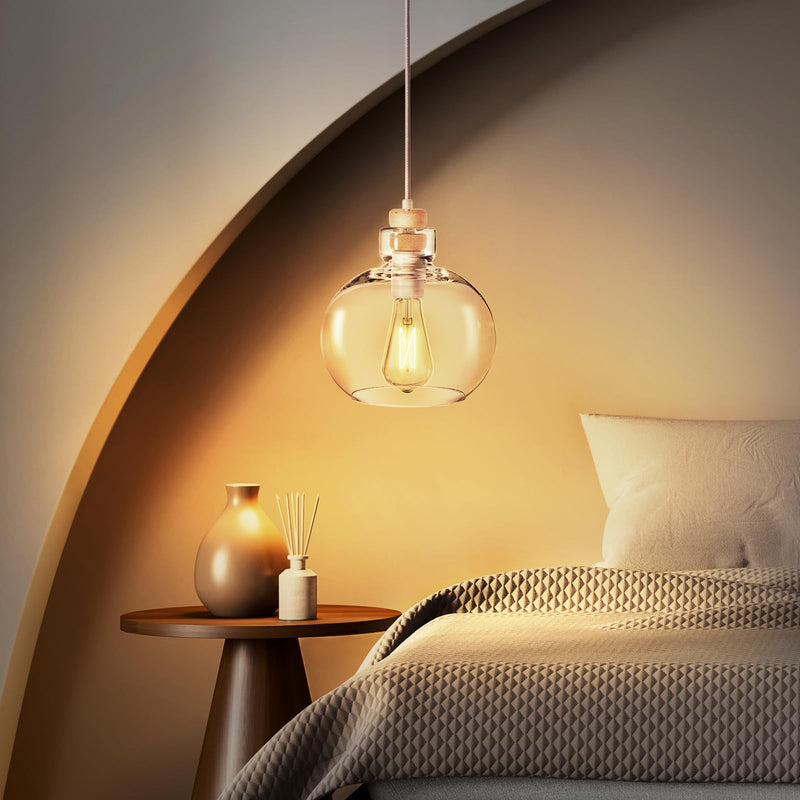 Linkind Matter Smart Light Bulb, ST19 (ST58) Smart Edison Bulbs, 2700K-6500K Warm White to Daylight E26 LED Bulb 8W 60W 800LM, Work with Alexa, Google/Apple Home, SmartThings, 2.4GHz WiFi, 4 Pack 4 Pack Matter