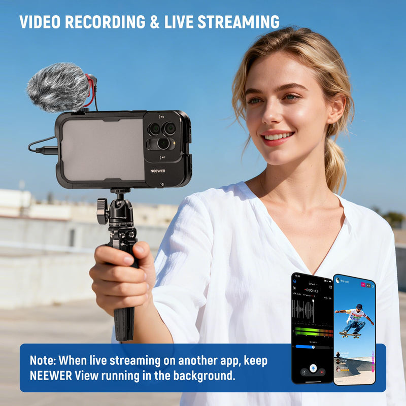 NEEWER Plug & Play Vlog Microphone for Camera, 20-20KHz Mini Supercardioid Mic Compatible with Sony Canon Nikon iPhone Samsung Android Tablet Mac with 3.5mm TRS USB C OTG Shock Mount Windscreen, VM10