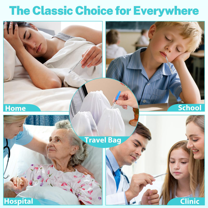 MAGICLULU 2Pcs Glass Temperature for Adults, Single Scale ℃ Oral Underarm Temperature with Protective Case Accurate Measurement Fast Reading for Kids Elders Family Clinic Basal Fever Indicator
