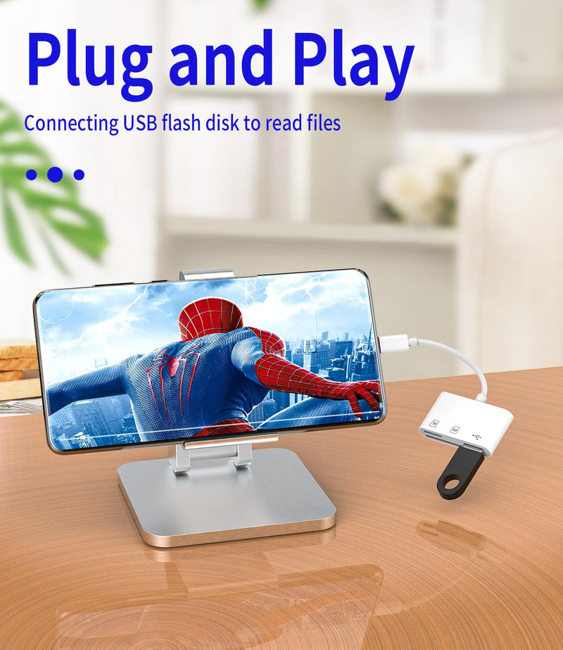 USB C 3 in 1 SD Micro SD Card Reader for Apple for iPhone 16 15 MacBook PC Accessories USB A OTG USB 3.0 USB Flash Drive Camera Memory Compatible with Samsung for iPad TF Card