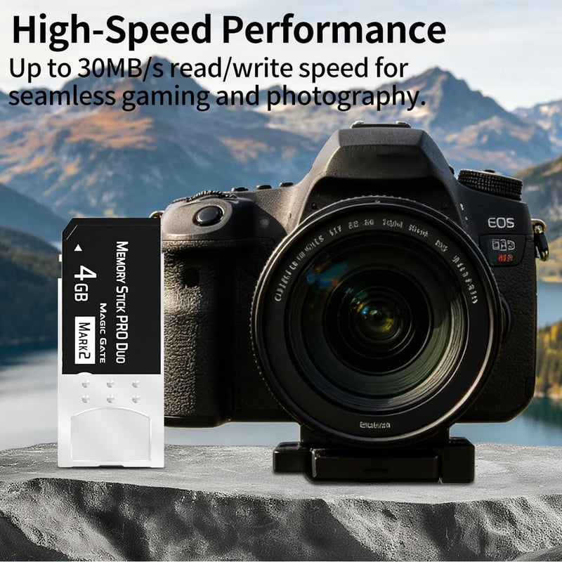 Original 4GB Memory Stick Pro Duo Mark2 (MSAC-M2) | PSP1000 2000 3000 Compatible, Digital Camera Compatible