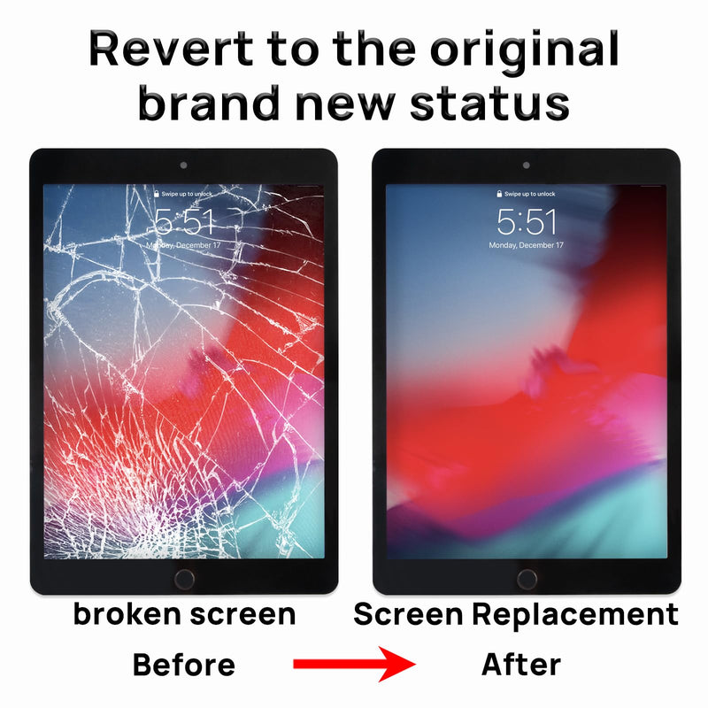 Screen Replacement Digitizer for iPad 7 7th / 8 8th Gen, Touch Glass Compatible with iPad 7th or 8th Generation A2197 A2198 A2200, A2270 A2428 A2429 A2430 2019 2020 10.2 Inch, with Home Button