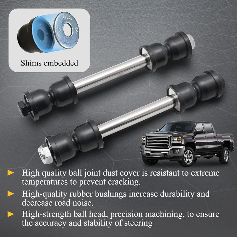 K700432 Front Stabilizer Sway Bar End Links for 2007-2016 Chevy Silverado 1500 Avalanche Tahoe Suburban/GMC Sierra Yukon/Cadillac Escalade K700538 K700432