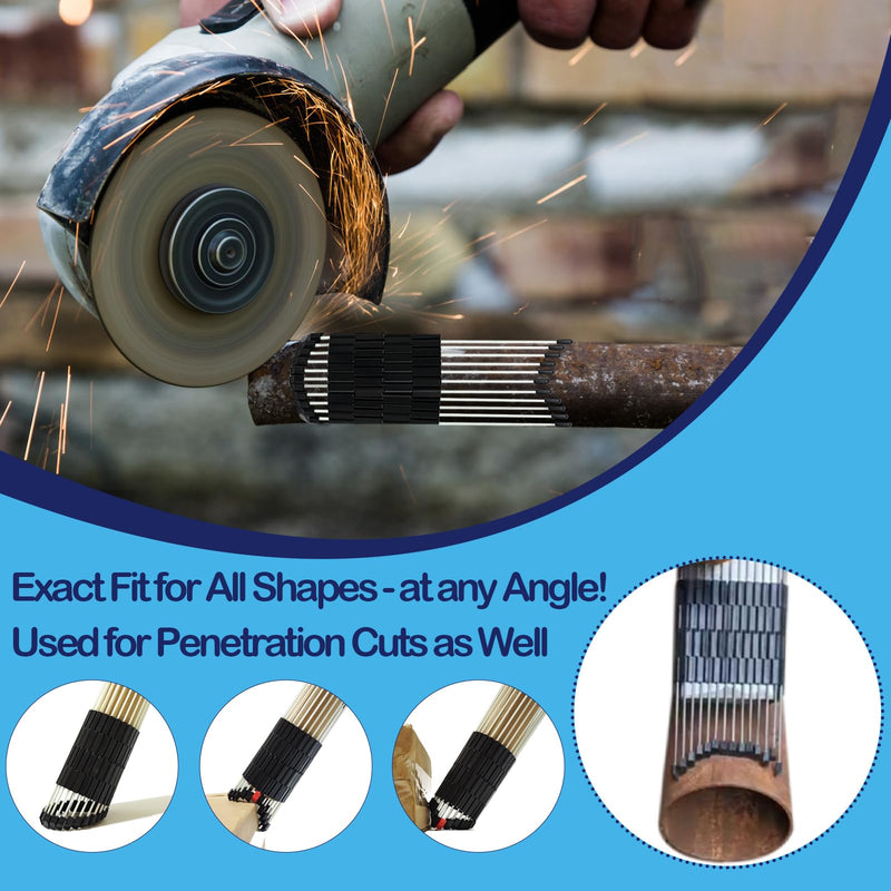 Multi Surface Pipe Profiling Tool, Pipe Cutting Template Multi Functional Shape Duplicator, Lightweight and Wear-Resistant Fiberglass Material for Tiles Floors DIY Pro Plumbing 0-3" Pipes
