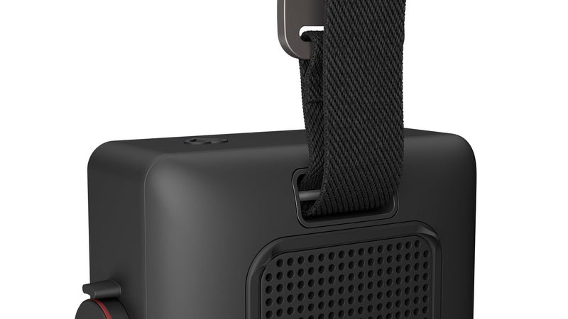 LG xboom Mini by will.i.am Portable Outdoor Bluetooth Speaker, up to 10 Hours, IP67 Dust and Water Resistant, Adjustable Hanging Strap, Black