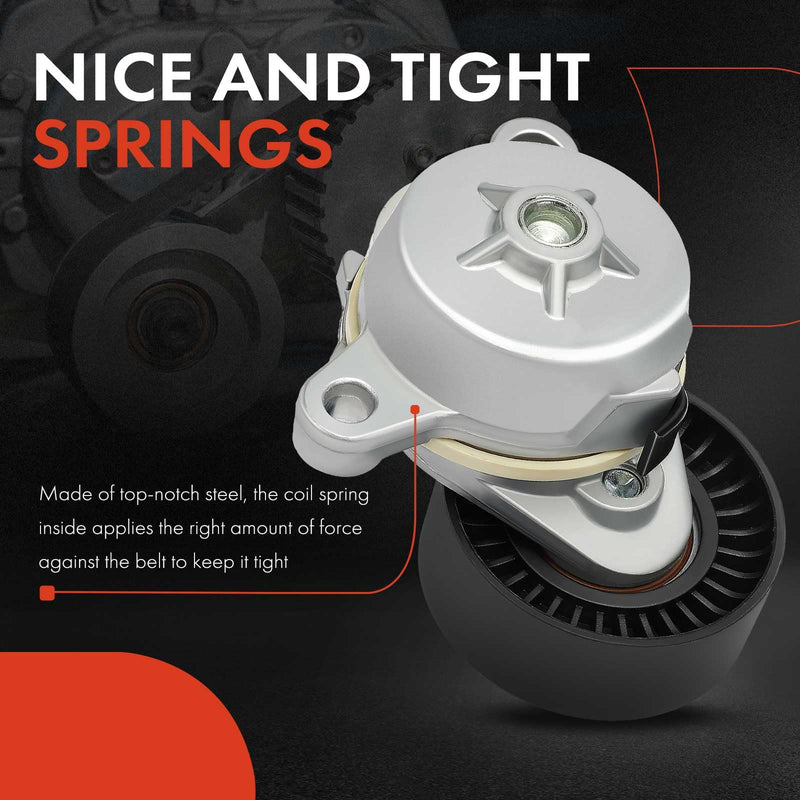 A-Premium Belt Tensioner Assembly with Pulley Compatible with Ford Expedition 2015-2017, F-150, Mustang 2011-2017, Transit-150, Transit-250, Transit-350 & Lincoln Navigator, Replace# 3R3E6B209EE