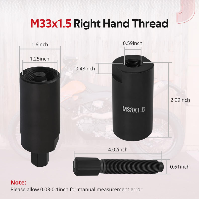 Flywheel Puller Remover Tool M33x1.5 for Yamaha YFZ450 YFZ450R YFZ450X WR250F WR450F Polaris Outlaw 500 Predator 500 Suzuki Ozark 250 Suzuki GSXR600 GSXR750 GSXR1000