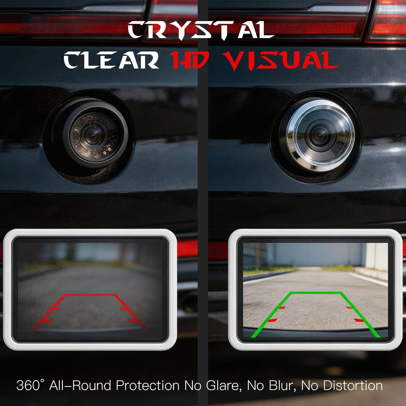 License Plate Camera Deflector Car Lens Protector 4PCS Front Bumper Transparent Cover Backup Anti Rain Shield for Protective Reverse Accessories Guard 2026 New Tempered Glasses View