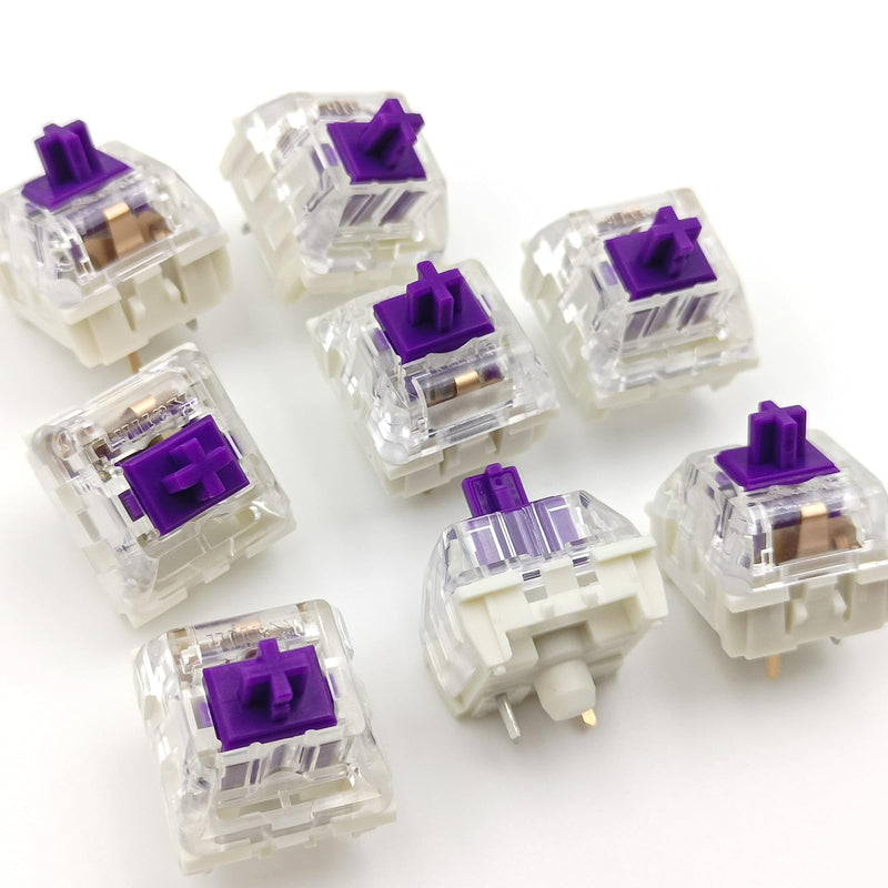 Kailh Pro Purple Switches for Mechanical Keyboard,3-pin/Light Tactile/Pre Lubed/RGB/LED Switches（Pro Purple,108Pcs） 108pcs