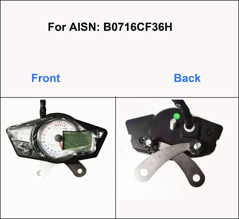 SAMDO Universal Motorcycle Speedometer Bracket Stainless Steel 304 Speedometer Mount (2pcs) with Screw Nuts (1 Pair)
