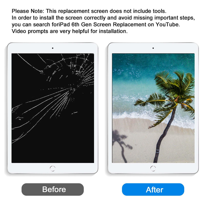 for iPad 7th/8th Generation Screen Replacement Glass Touch Digitizer 10.2", for 7 7th 8 8th Gen A2428 A2429 A2430 A2270 A2200 A2198 A2197 Touch Glass with Home Button[NO Fingerprint Reader] [White]
