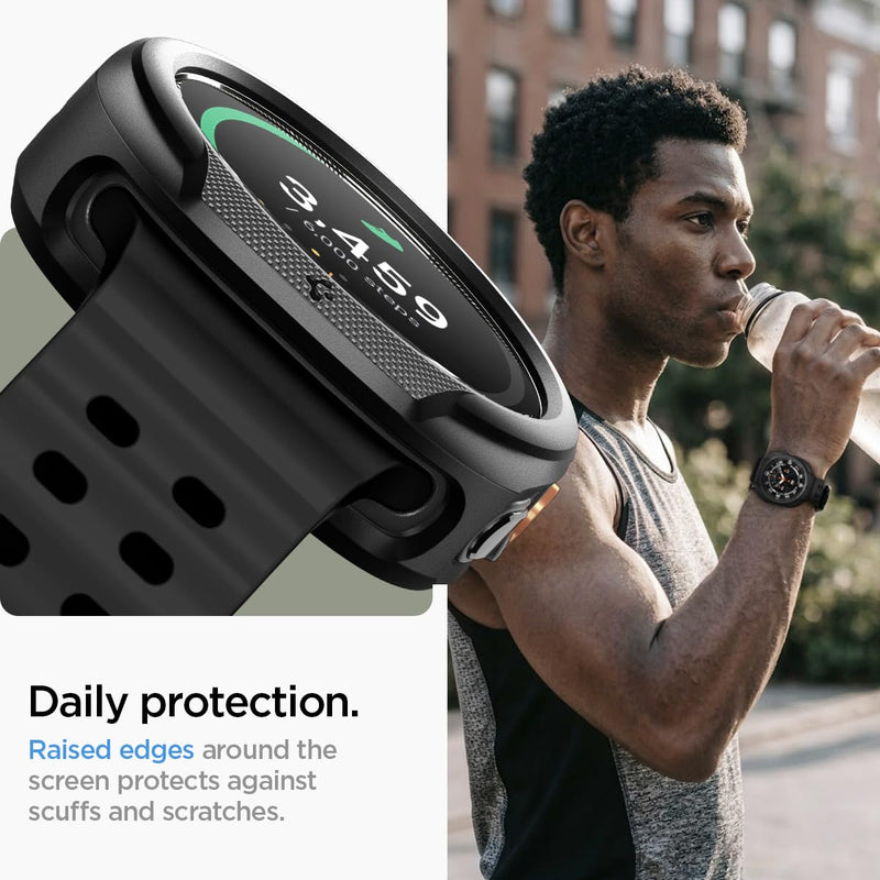 Spigen Liquid Air for Samsung Galaxy Watch Ultra 2 Case (2026) | Lightweight Flexible Slim Scratch Resistant Shock Proof TPU Cover - Matte Black