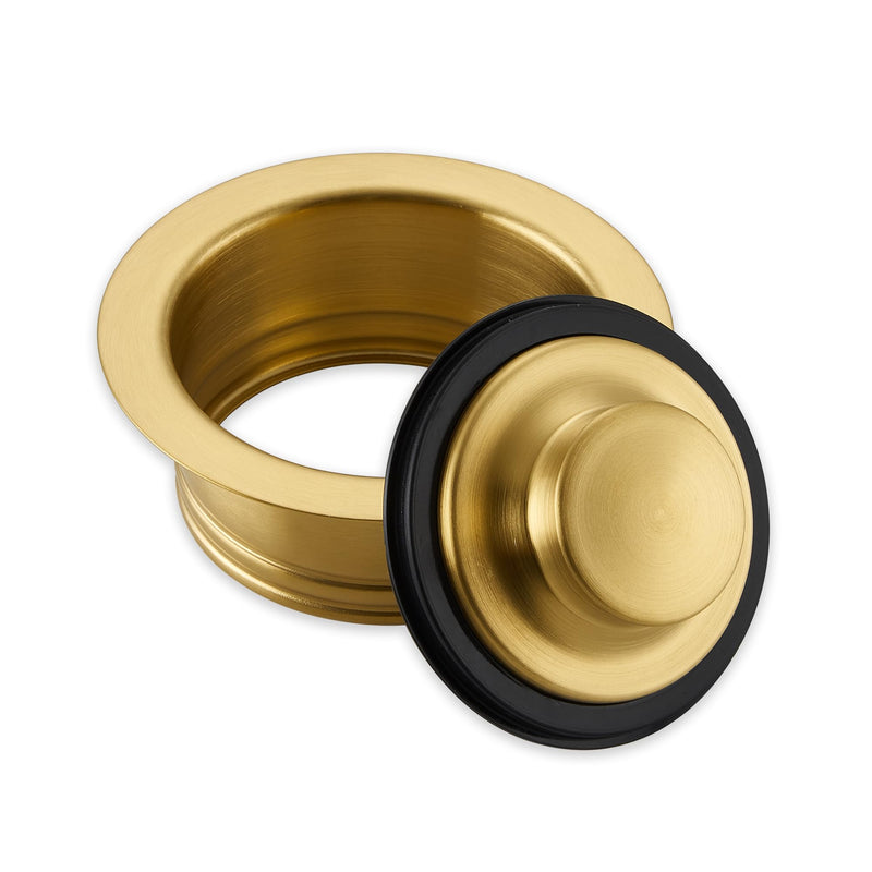 Luxier GD02-G Kitchen Sink Garbage Disposal Flange and Stopper in Brushed Gold